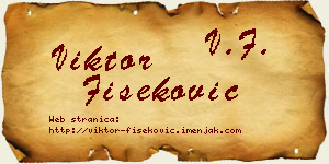 Viktor Fišeković vizit kartica